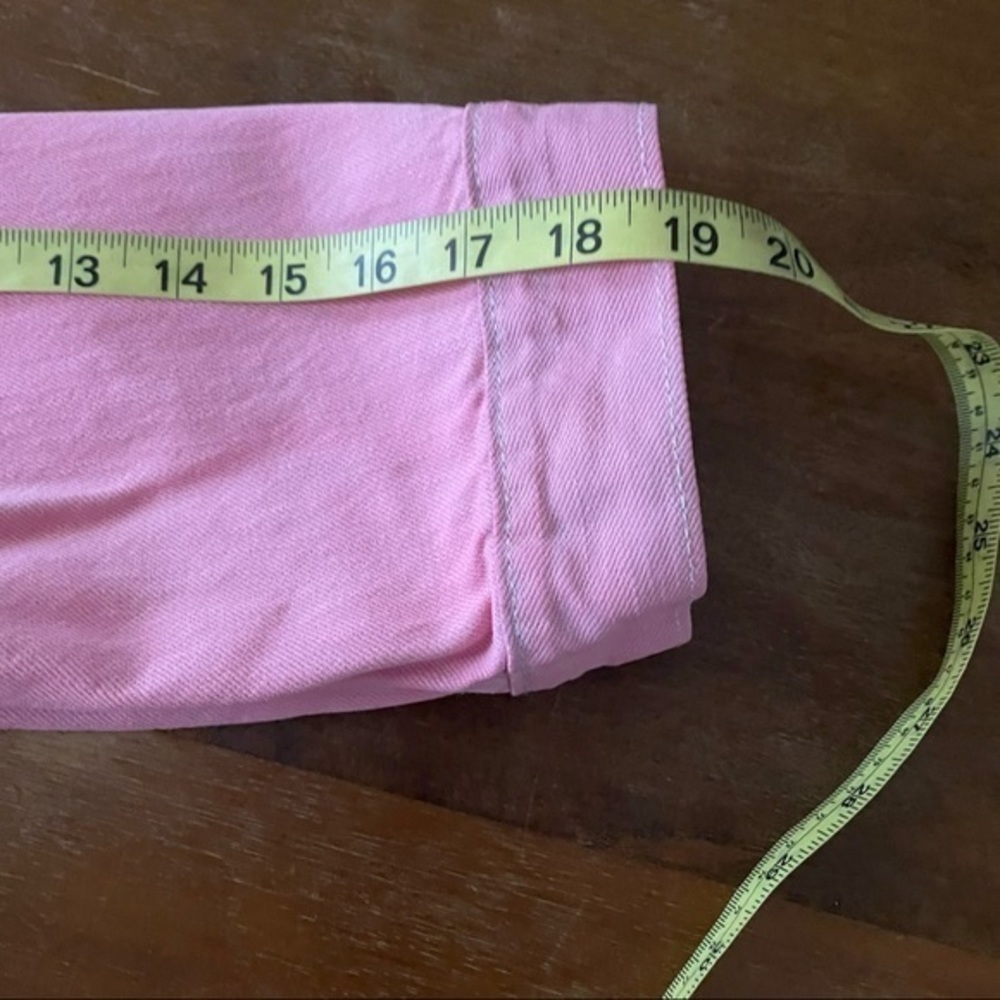Gap pink cropped denim jean jacket size M Tall - Picture 7 of 10